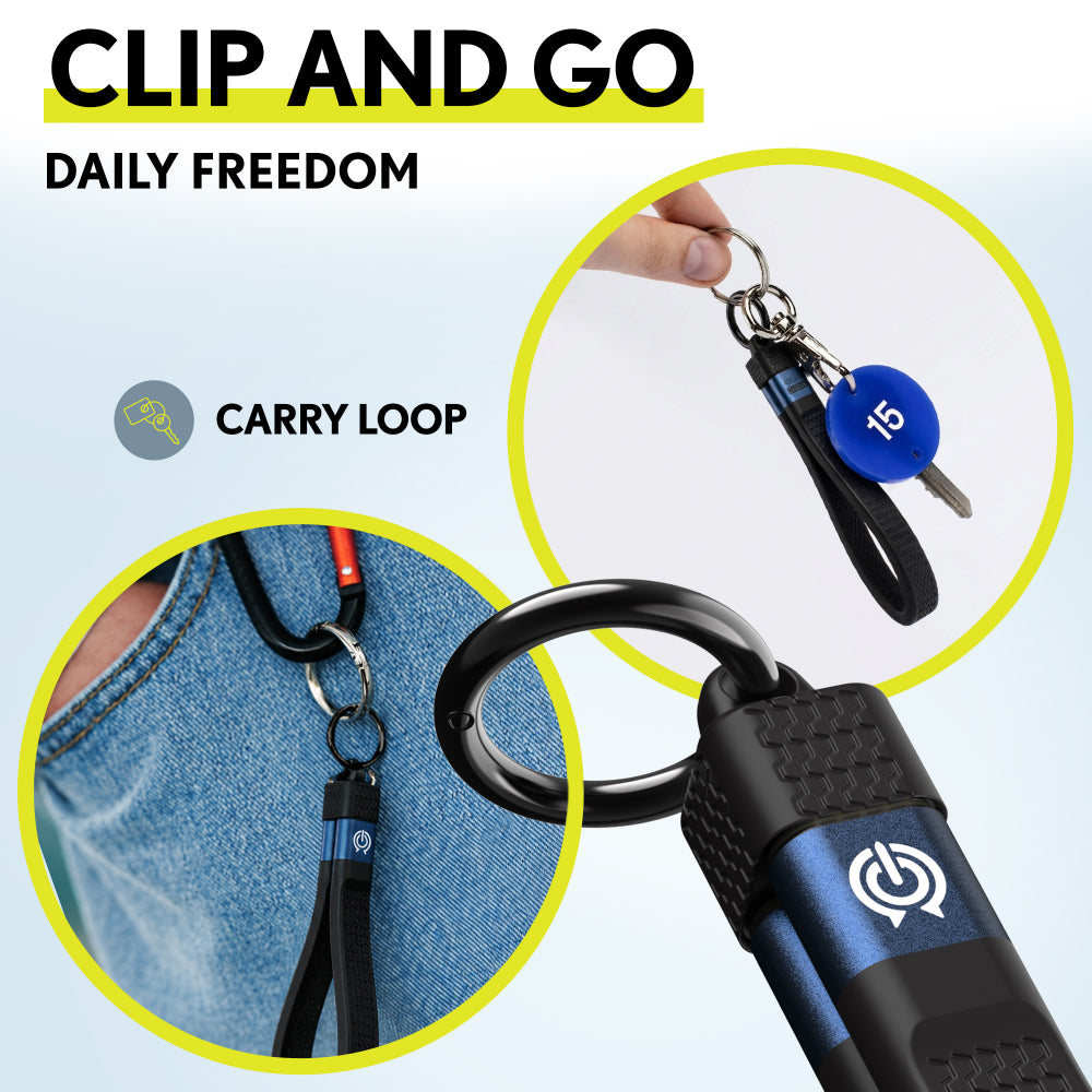 Overtime C15 USB-C to USB-C 240W Fast Charging & Data Cable - 6-Inch Includes Keychain and Cap, Black