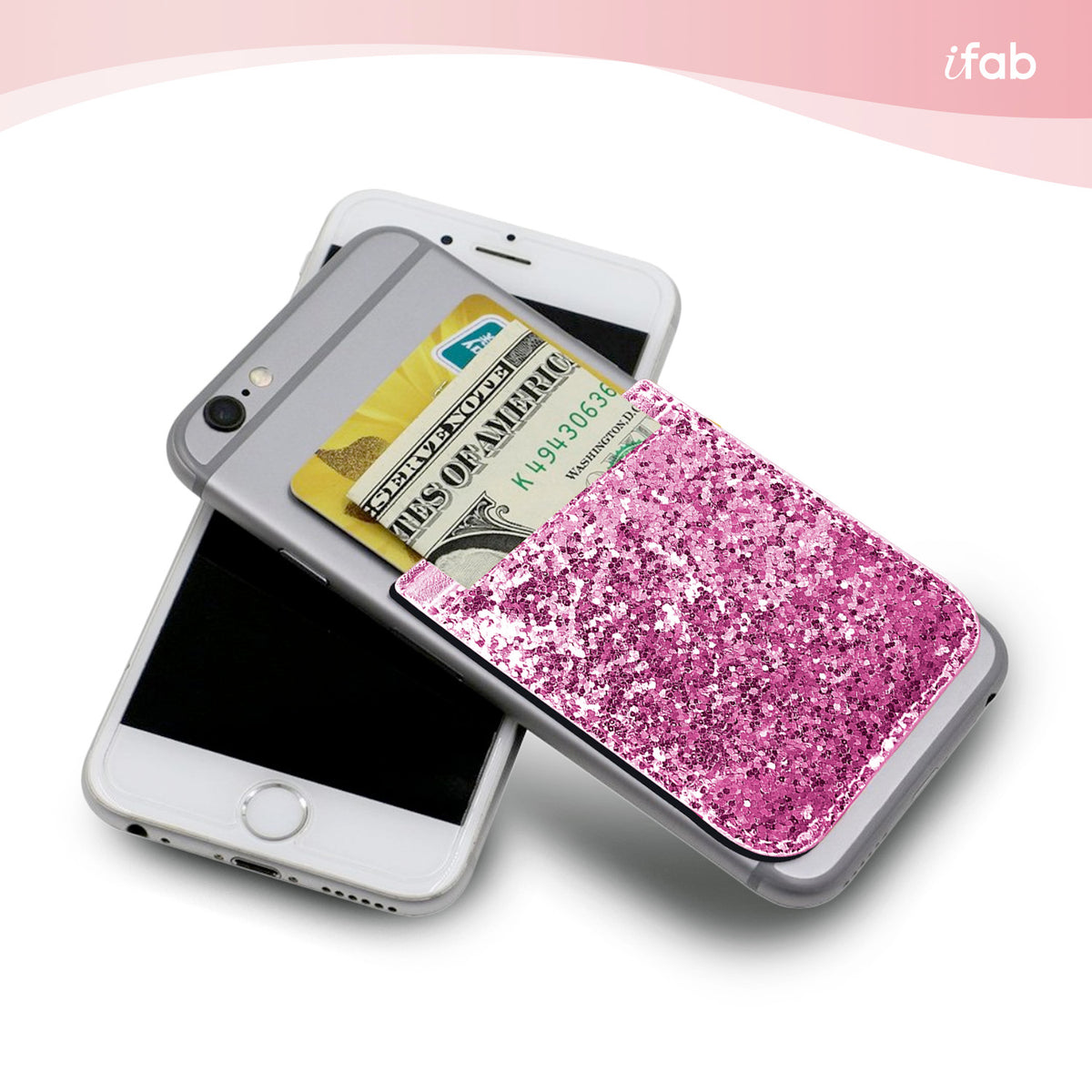 iFab Stick-On ID, Credit Card Wallet Phone Case