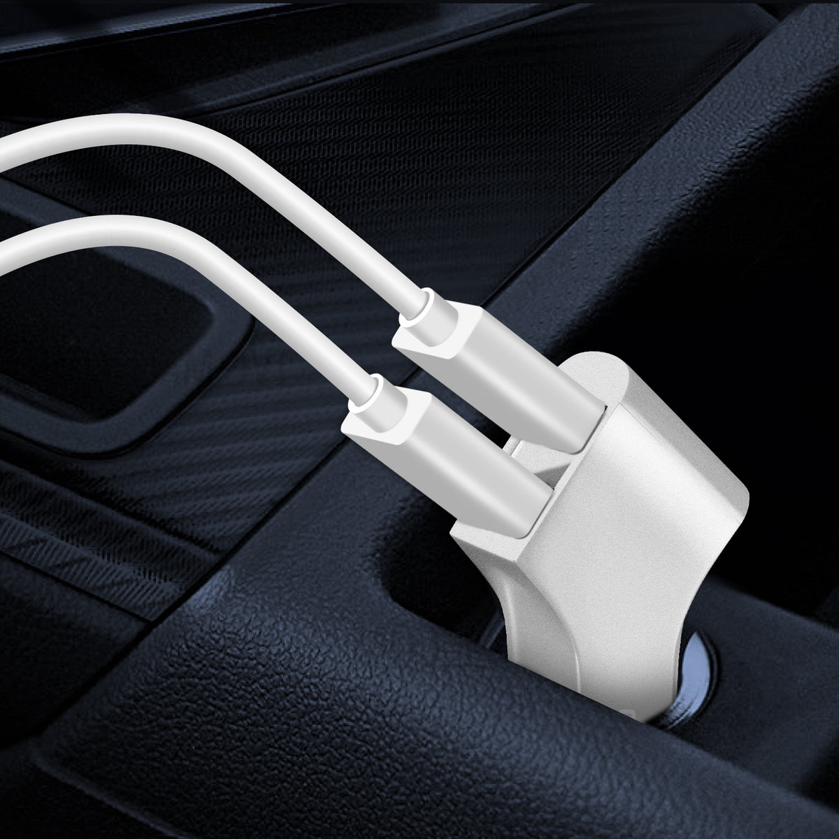 Car Charger 2.4A with Lightning Cable (4ft)