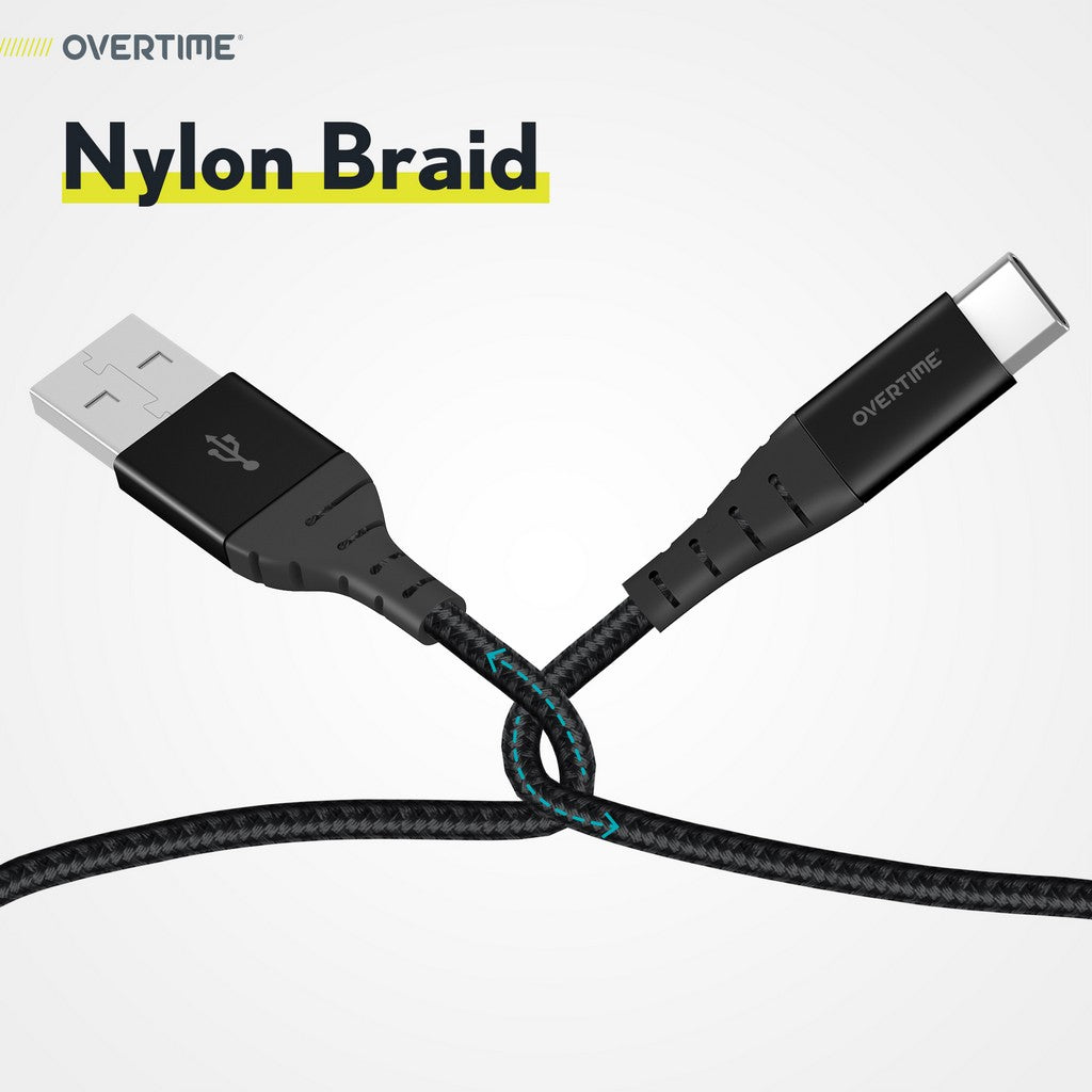 Overtime USB-C Premium Nylon Cable (6Ft)
