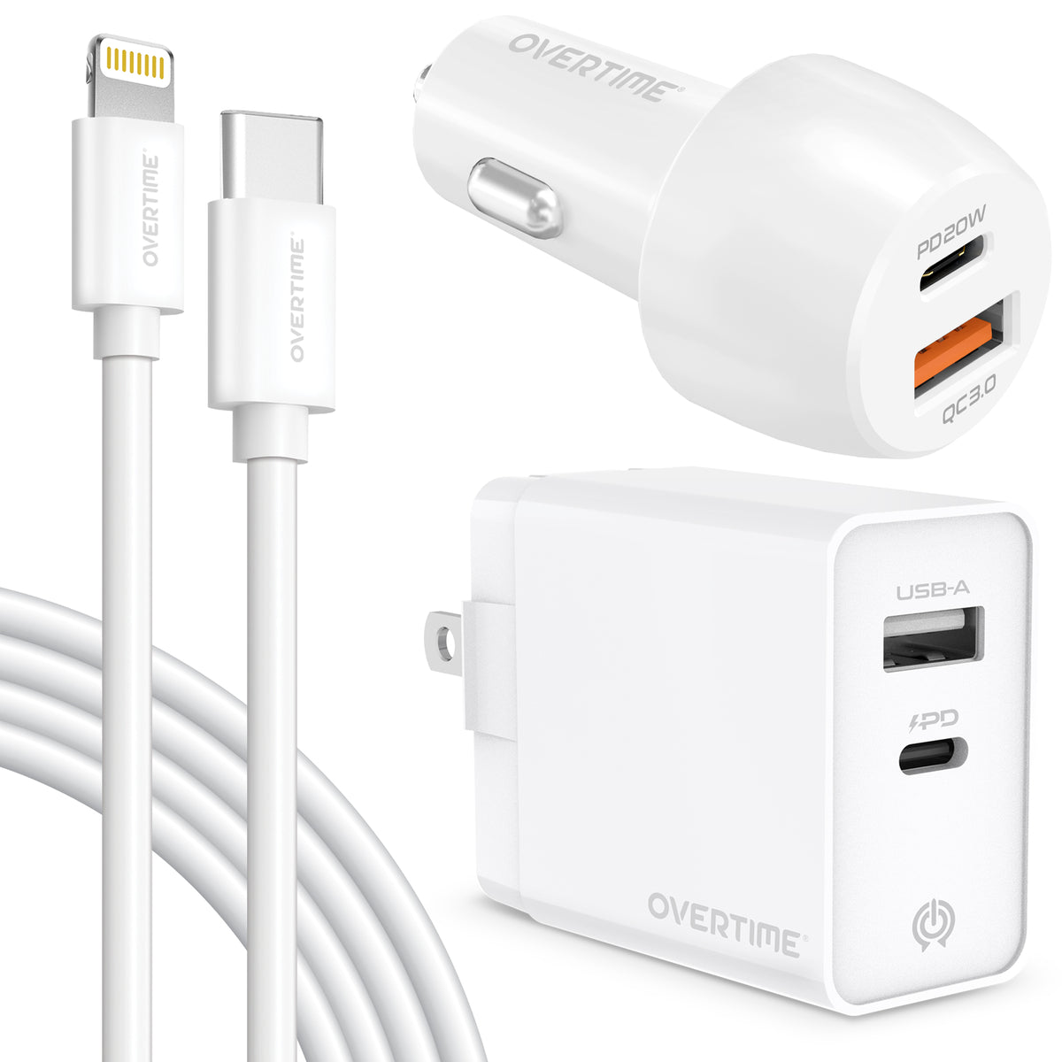 Overtime 3PC Charging Kit with cable